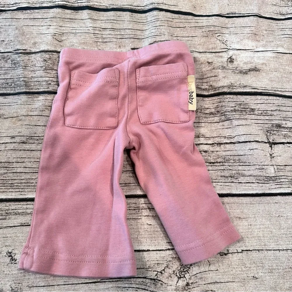 Kyte Blue Bamboo Onesie and L’oved Baby Pink Organic Pants Both 0-3 months